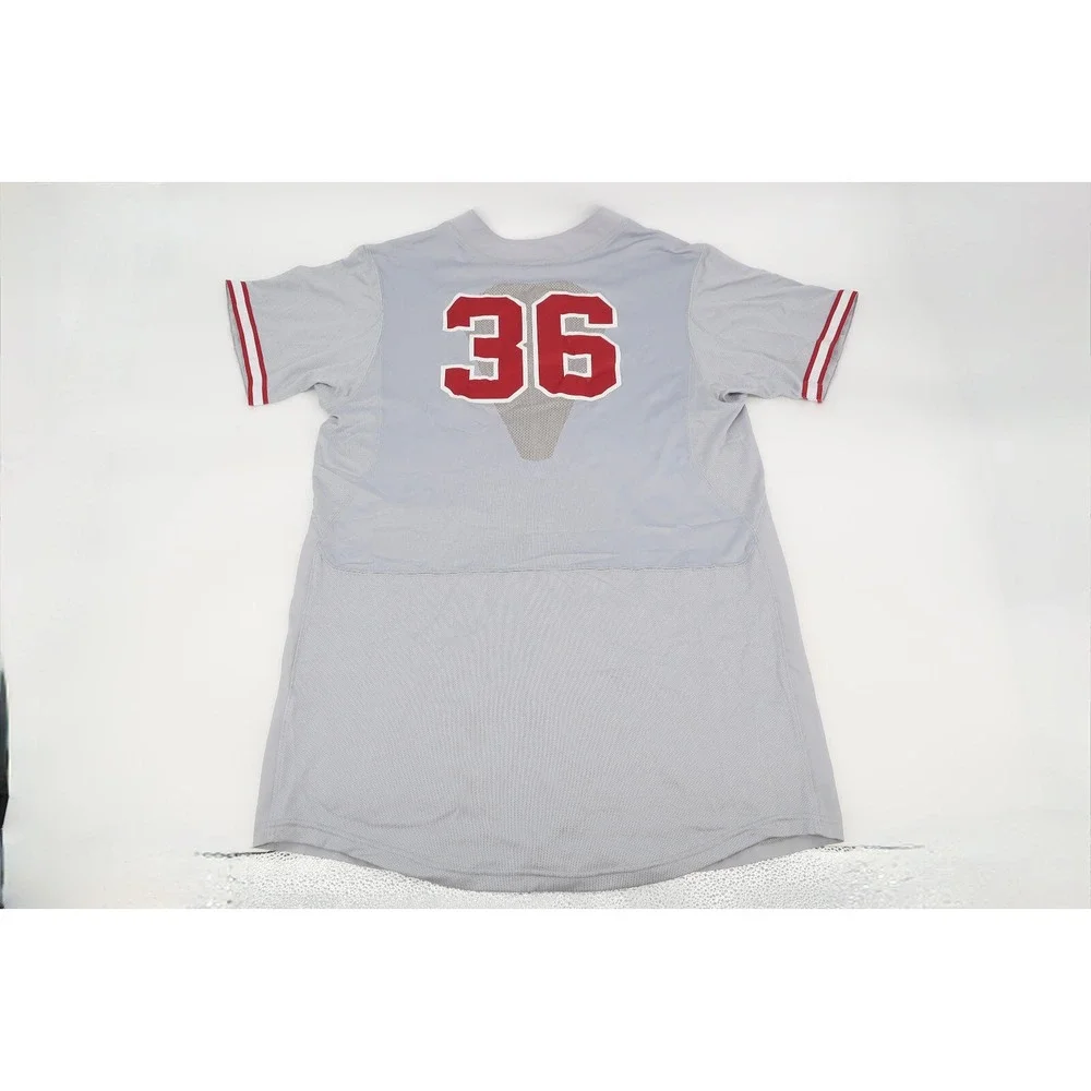 Nike Oklahoma Sooners Baseball Jersey Gray Size‎ 48 Length +2 Player Worn Issued